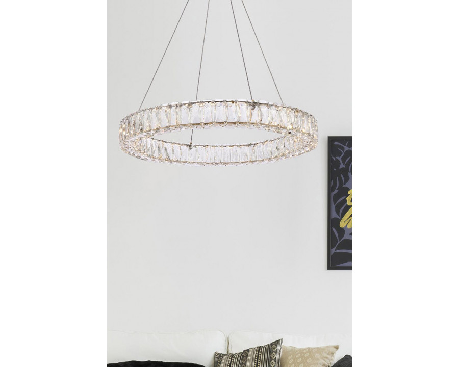 Elegant Monroe Led Chandelier - Gold, L 26" (3503D26G)