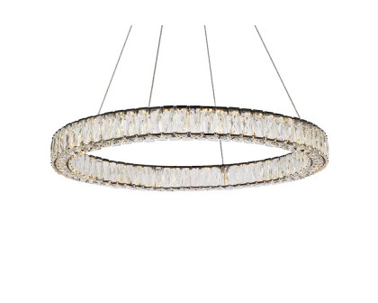 Elegant Monroe Led Chandelier - Black, L 31" (3503D31BK)