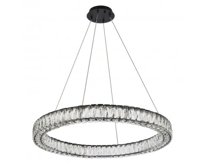 Elegant Monroe Led Chandelier - Black, L 31" (3503D31BK)