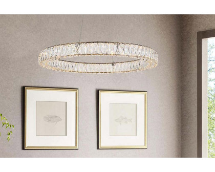 Elegant Monroe Led Chandelier - Gold, L 31" (3503D31G)