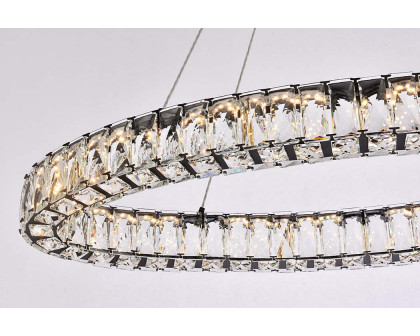 Elegant Monroe Led Chandelier - Black, L 36" (3503D36BK)