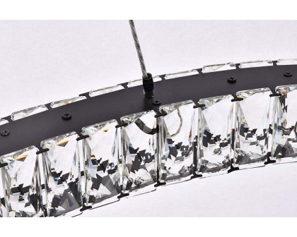 Elegant Monroe Led Chandelier - Black, L 36" (3503D36BK)