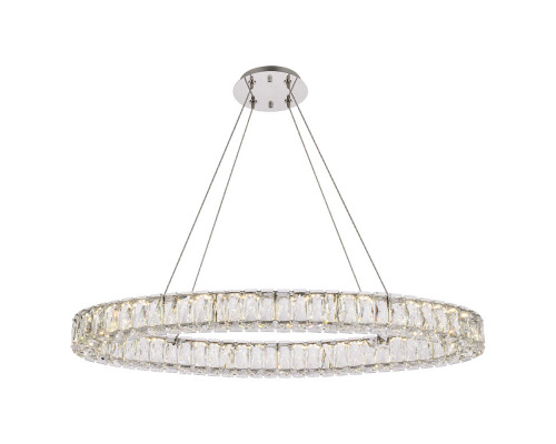 Elegant Monroe Led Chandelier - Chrome, L 36" (3503D36C)