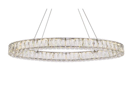 Elegant Monroe Led Chandelier - Chrome, L 36" (3503D36C)