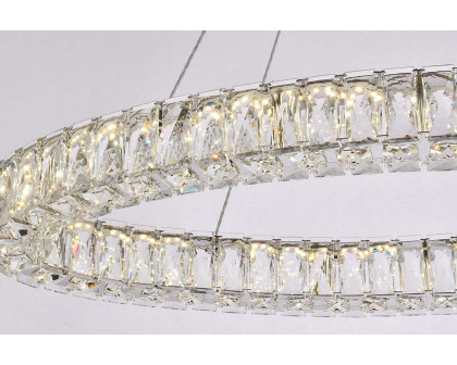 Elegant Monroe Led Chandelier - Chrome, L 36" (3503D36C)