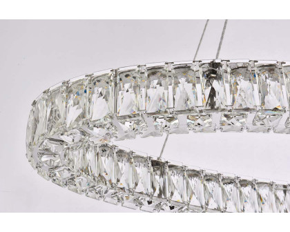 Elegant Monroe Led Chandelier - Chrome, L 36" (3503D36C)