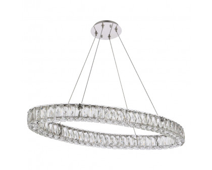 Elegant Monroe Led Chandelier - Chrome, L 36" (3503D36C)