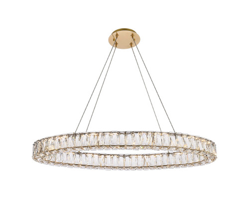 Elegant Monroe Led Chandelier - Gold, L 36" (3503D36G)