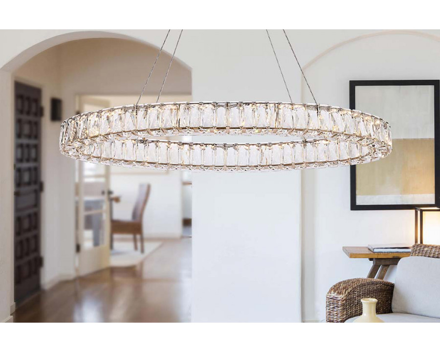 Elegant Monroe Led Chandelier - Gold, L 36" (3503D36G)