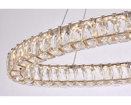 Elegant Monroe Led Chandelier - Gold, L 36" (3503D36G)