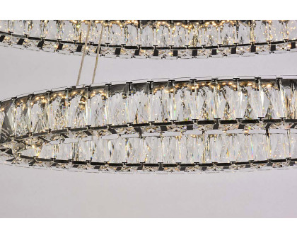 Elegant Monroe Led Chandelier - Black, L 40" (3503D40BK)