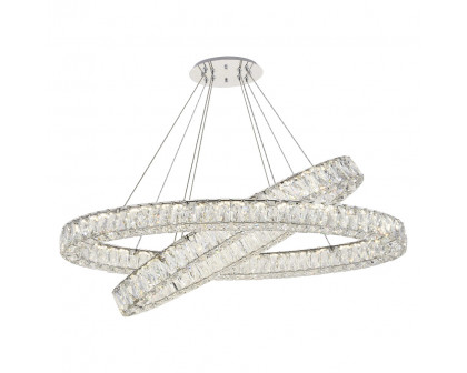 Elegant Monroe Led Chandelier - Chrome, L 41" (3503D40C)