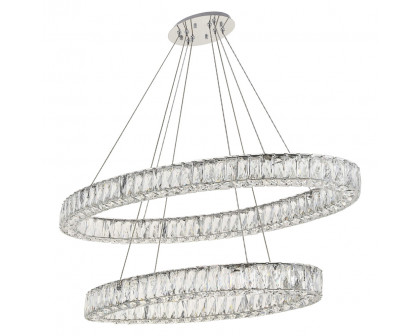 Elegant Monroe Led Chandelier - Chrome, L 41" (3503D40C)