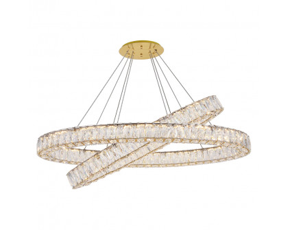 Elegant Monroe Led Chandelier - Gold, L 41" (3503D40G)