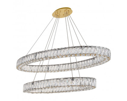 Elegant Monroe Led Chandelier - Gold, L 41" (3503D40G)