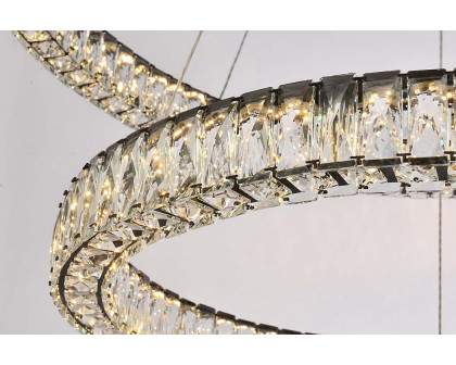 Elegant Monroe Led Chandelier - Black, L 42" (3503D42BK)