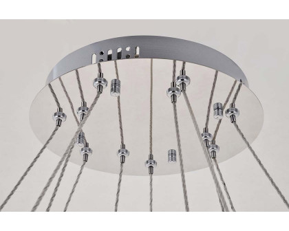 Elegant Monroe Led Chandelier - Chrome, L 42" (3503D42C)