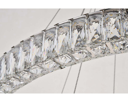 Elegant Monroe Led Chandelier - Chrome, L 42" (3503D42C)