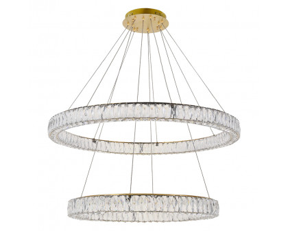 Elegant Monroe Led Chandelier - Gold, L 42" (3503D42G)