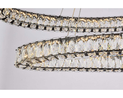 Elegant Monroe Led Chandelier - Black, L 48" (3503D48BK)