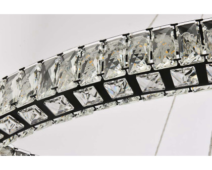 Elegant Monroe Led Chandelier - Black, L 48" (3503D48BK)