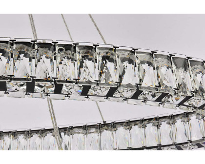 Elegant Monroe Led Chandelier - Black, L 48" (3503D48BK)