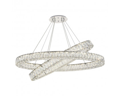 Elegant Monroe Led Chandelier - Chrome, L 48" (3503D48C)