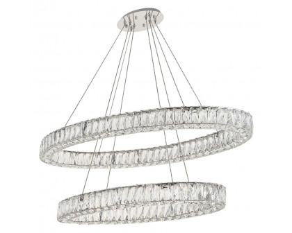 Elegant Monroe Led Chandelier - Chrome, L 48" (3503D48C)