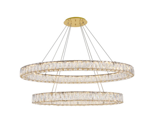 Elegant Monroe Led Chandelier - Gold, L 48" (3503D48G)