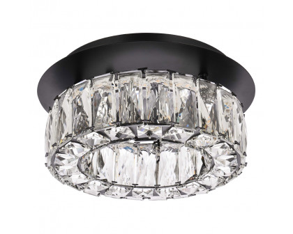 Elegant Monroe Led Flush Mount - Black, L 12" (3503F12BK)