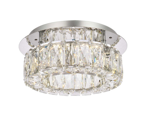 Elegant Monroe Led Flush Mount - Chrome, L 12" (3503F12C)