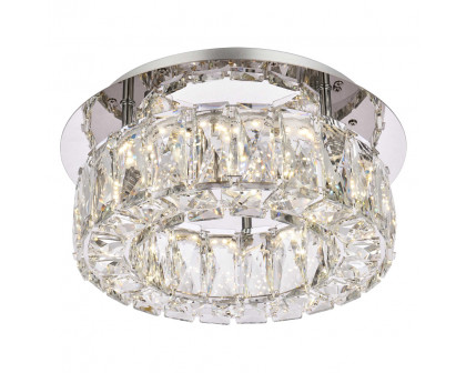 Elegant Monroe Led Flush Mount - Chrome, L 12" (3503F12C)