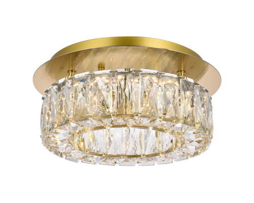 Elegant Monroe Led Flush Mount - Gold, L 12" (3503F12G)