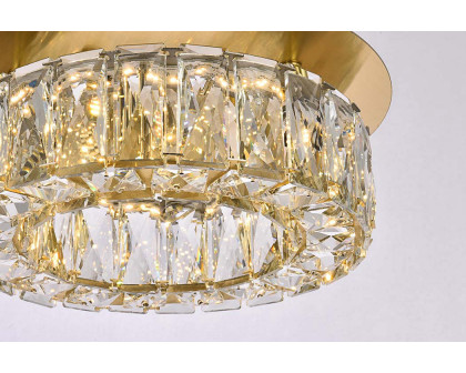 Elegant Monroe Led Flush Mount - Gold, L 12" (3503F12G)