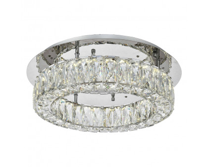 Elegant Monroe Led Flush Mount - Chrome, L 18" (3503F18C)