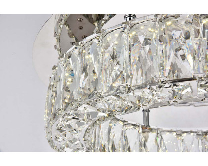 Elegant Monroe Led Flush Mount - Chrome, L 18" (3503F18C)