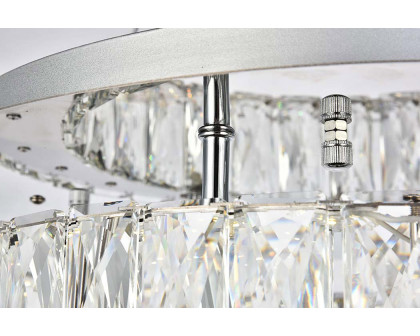 Elegant Monroe Led Flush Mount - Chrome, L 18" (3503F18C)