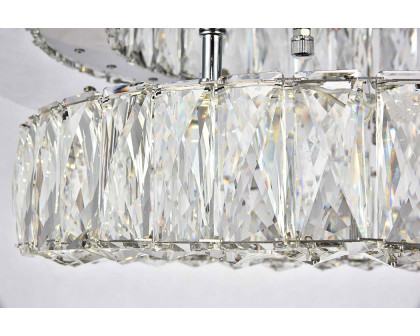 Elegant Monroe Led Flush Mount - Chrome, L 18" (3503F18C)