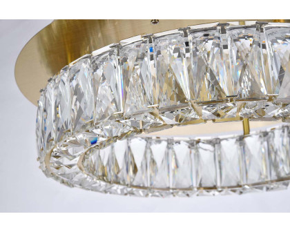 Elegant Monroe Led Flush Mount - Gold, L 18" (3503F18G)