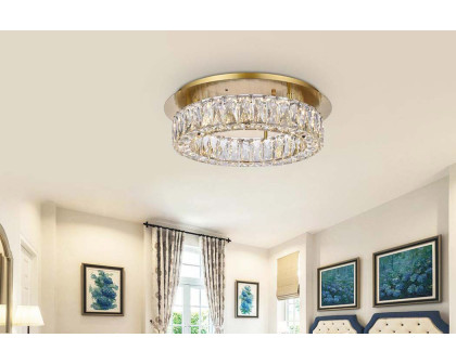 Elegant Monroe Led Flush Mount - Gold, L 18" (3503F18G)