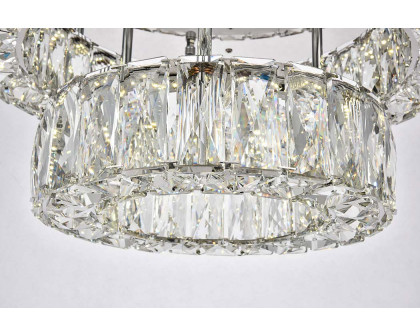 Elegant Monroe Led Flush Mount - Chrome, L 18", 2 Lights (3503F18L2C)