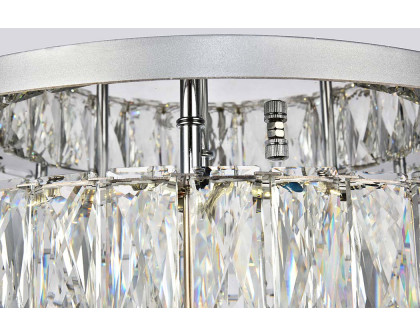 Elegant Monroe Led Flush Mount - Chrome, L 18", 2 Lights (3503F18L2C)