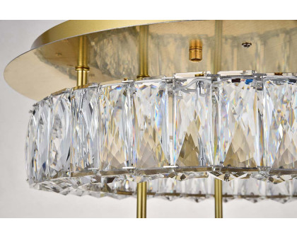 Elegant Monroe Led Flush Mount - Gold, L 18", 2 Lights (3503F18L2G)