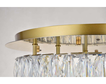 Elegant Monroe Led Flush Mount - Gold, L 18", 2 Lights (3503F18L2G)