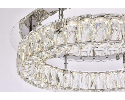 Elegant Monroe Led Flush Mount - Chrome, L 22" (3503F22C)