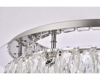 Elegant Monroe Led Flush Mount - Chrome, L 22" (3503F22C)