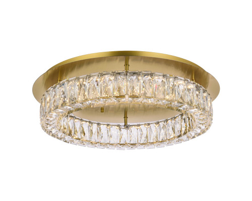 Elegant Monroe Led Flush Mount - Gold, L 22" (3503F22G)