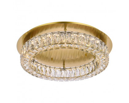 Elegant Monroe Led Flush Mount - Gold, L 22" (3503F22G)