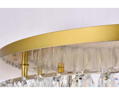 Elegant Monroe Led Flush Mount - Gold, L 22" (3503F22G)