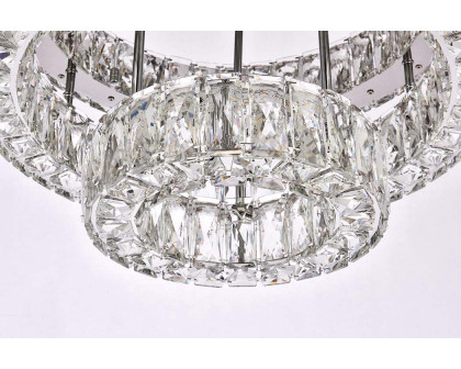 Elegant Monroe Led Flush Mount - Chrome, L 22", 2 Lights (3503F22L2C)